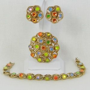 Sarah Coventry Vintage Moon Lites 3 piece set